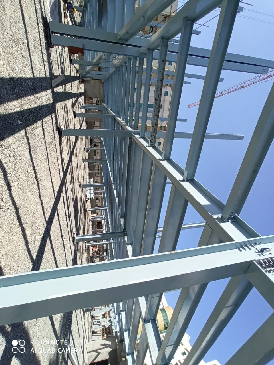 Erected structural steel framework by TSF in Sajja, Sharjah